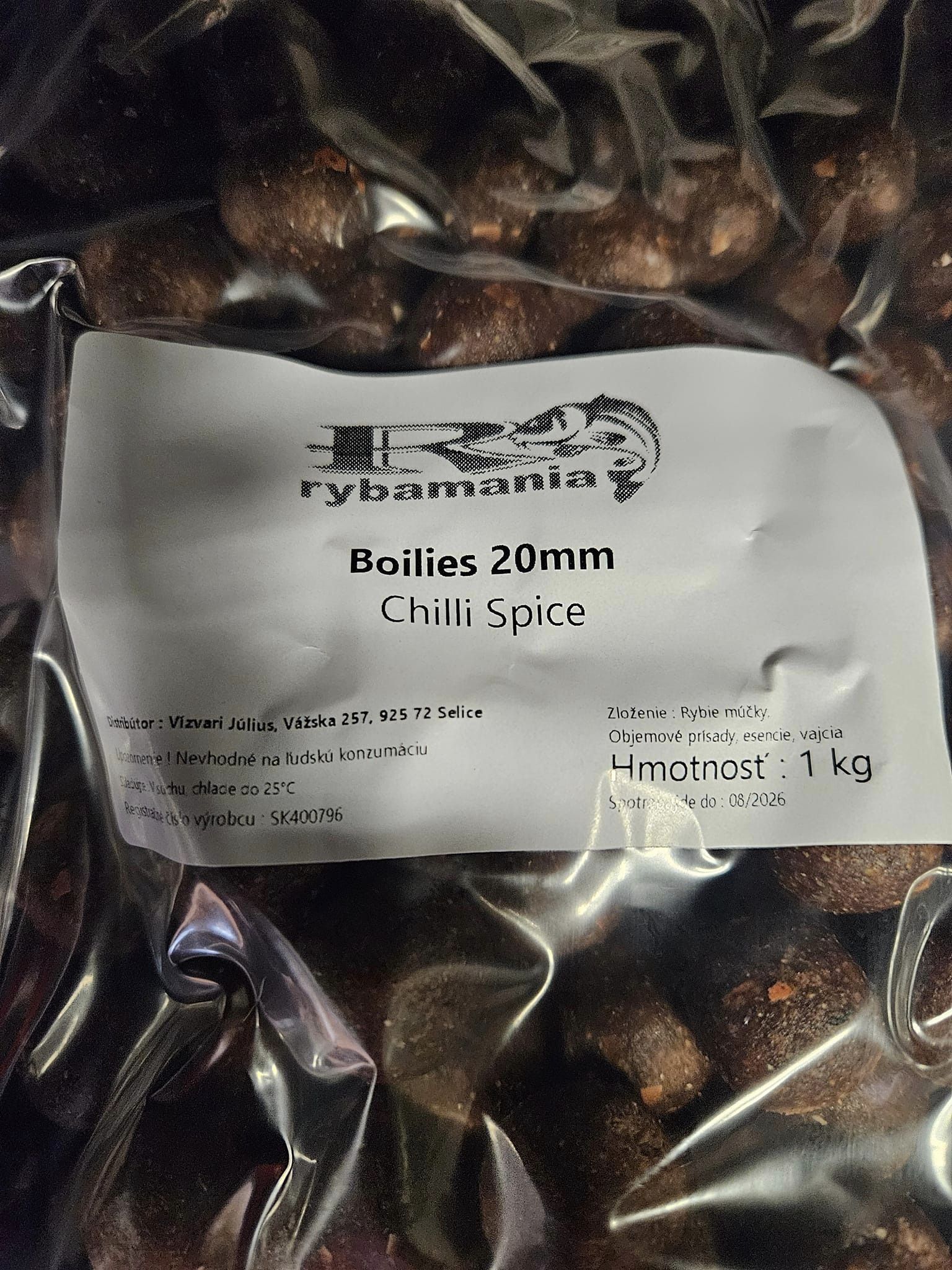 AQUABOILIES RYBAMANIA 1KG CHILLI-SPICE