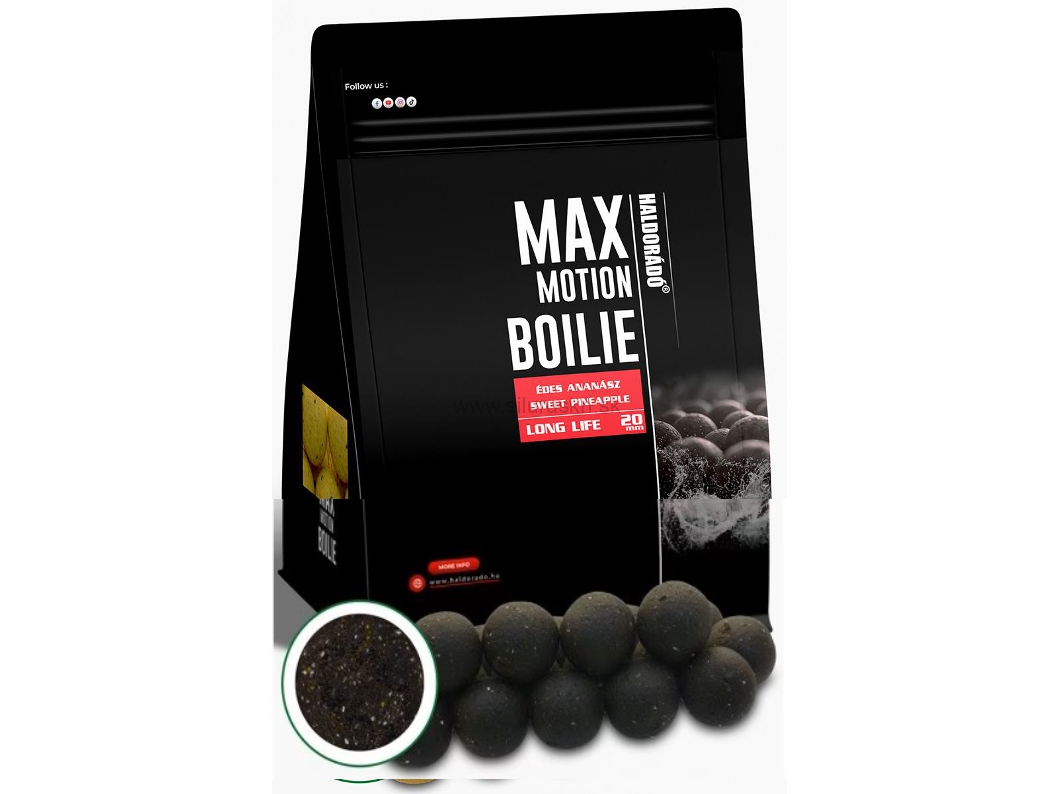 Haldorádó MAX MOTION Boilie Premium Soluble 24 mm 800 g BLACK SQUID